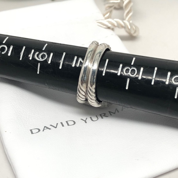 David Yurman Style Pave Diamond Albion Cable Ring - Picture 6 of 8